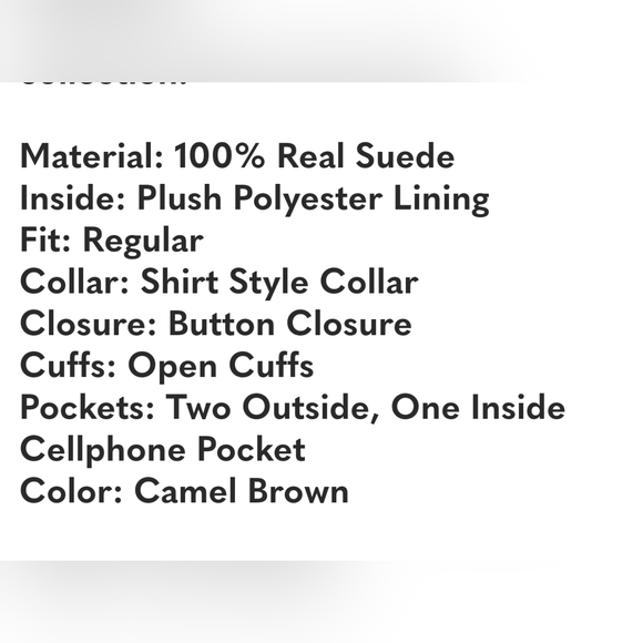 NWT Fan Jackets Kandis Suede 3/4 Length Nutmeg Suede Jacket Size Medium - Picture 11 of 16